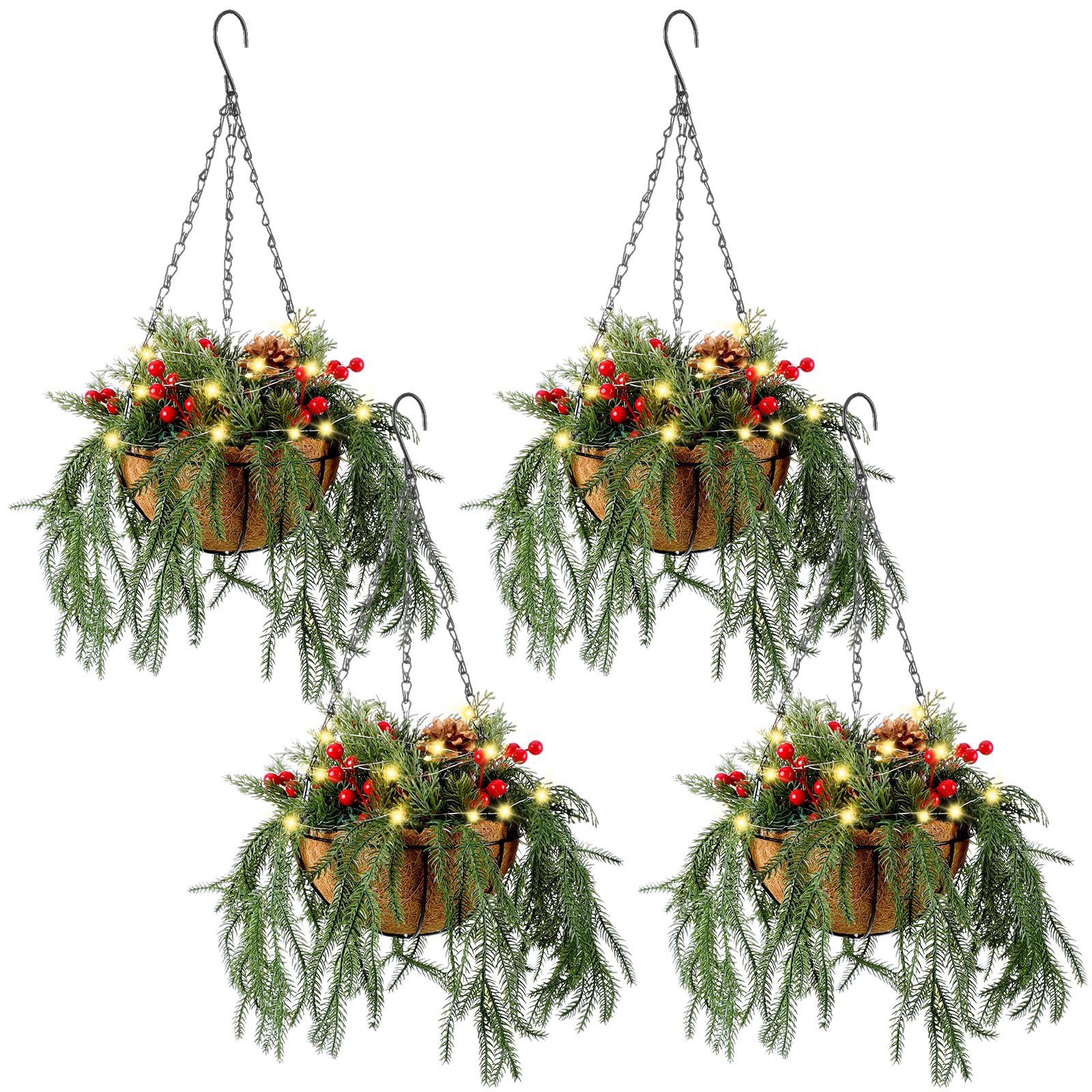 Suncalla front view of hanging basket showing festive assembled look and curb appeal