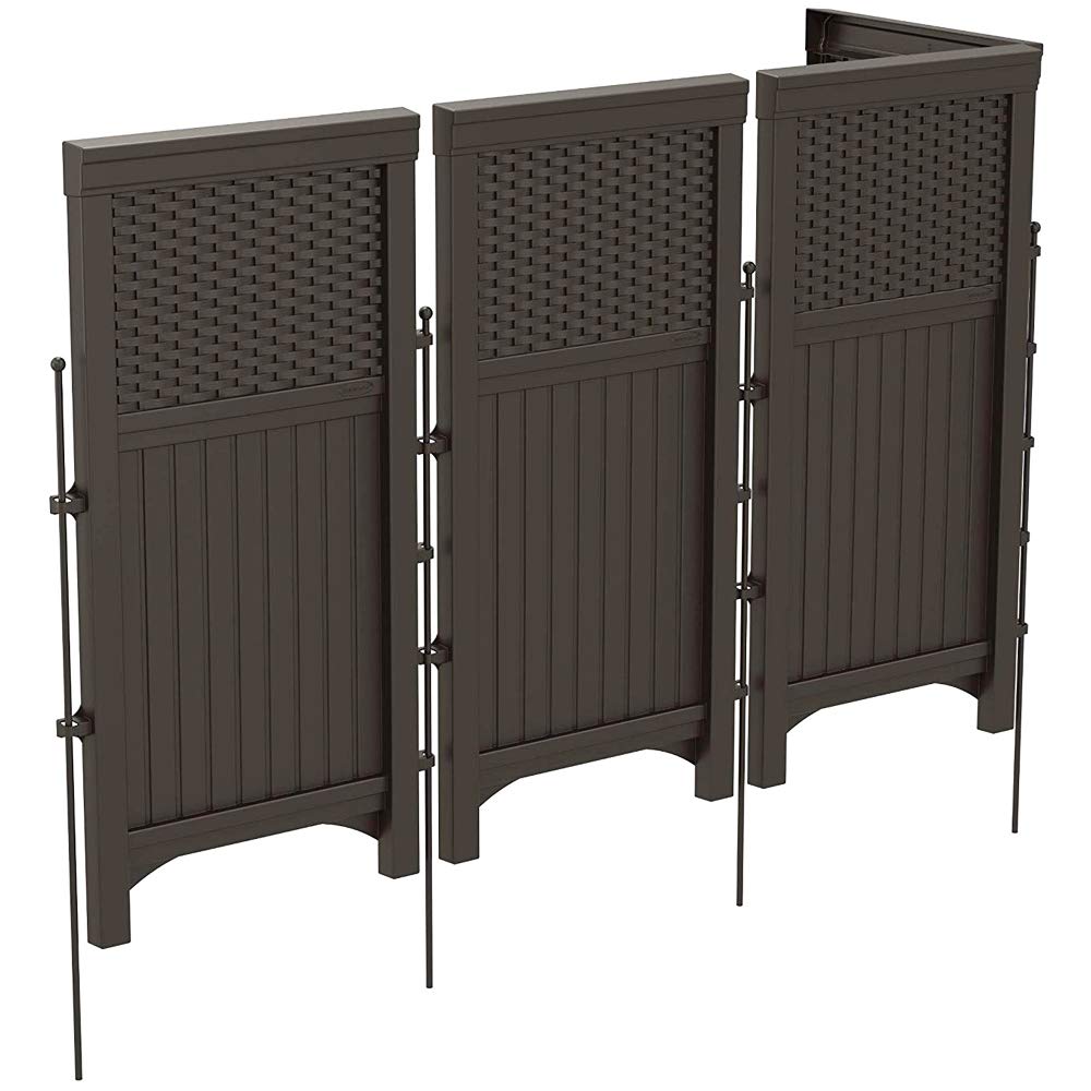 Suncast close-up wicker texture highlighting durable resin finish and realistic grain