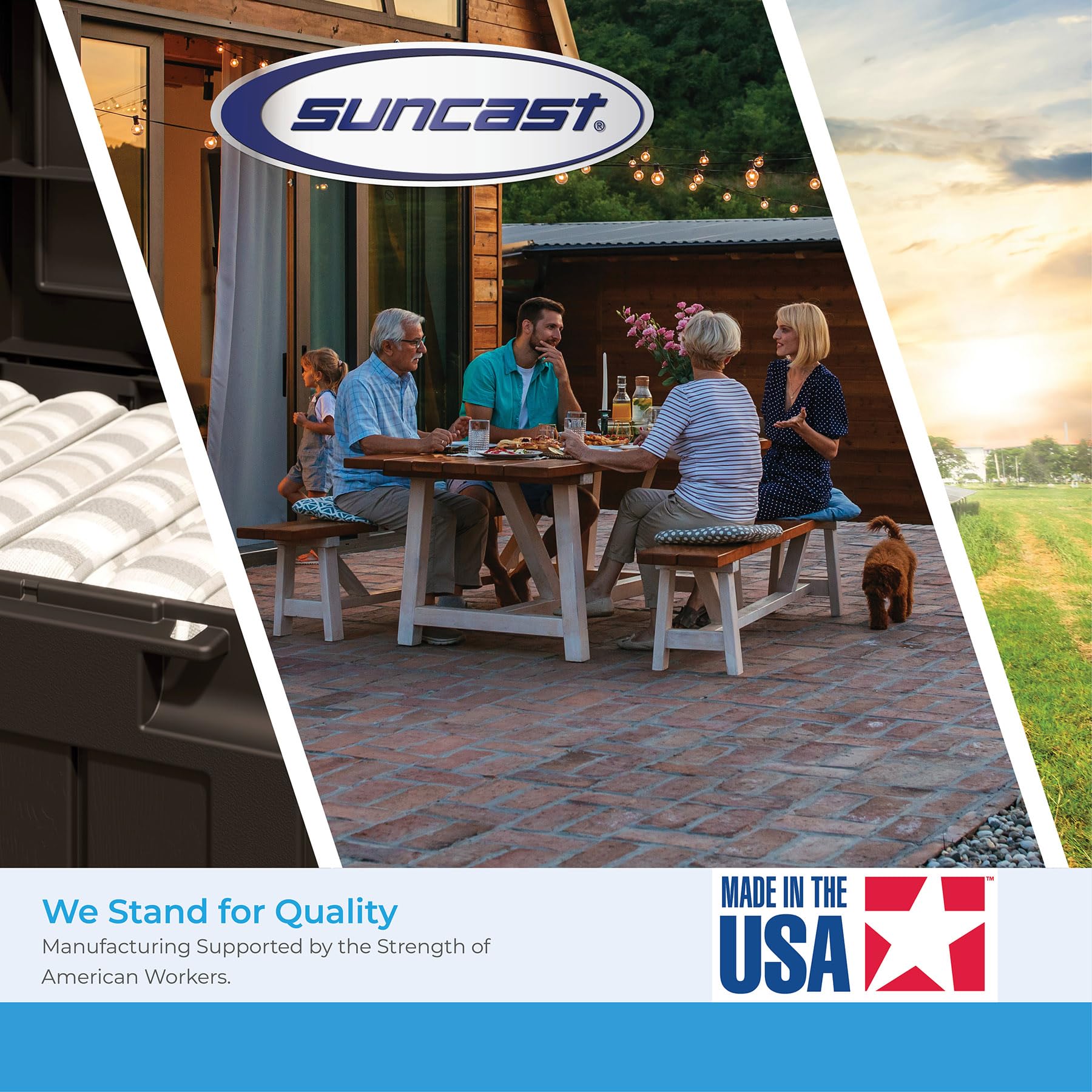 suncast in garage organizing tools showing space-saving storage benefit