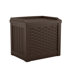 Suncast used as outdoor seat offering extra patio seating