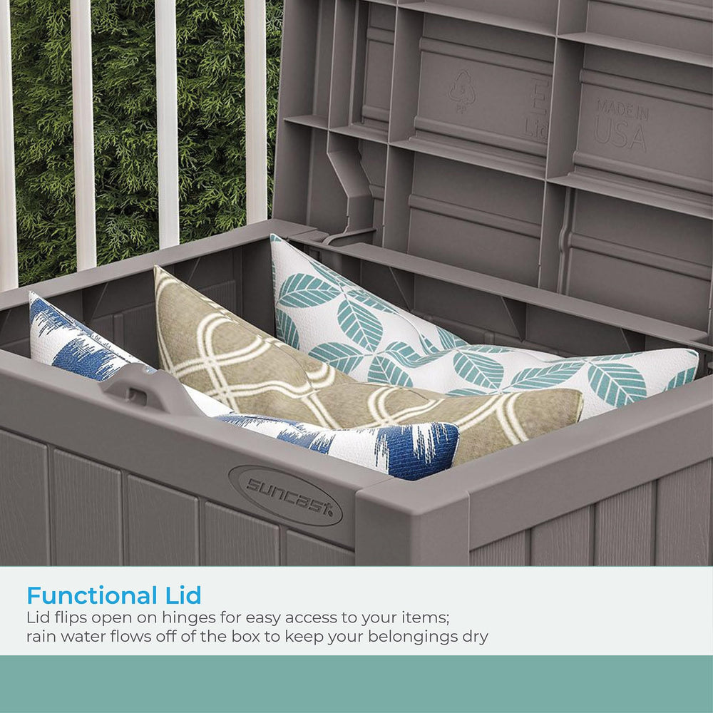 suncast resin texture closeup highlighting weatherproof finish and durability