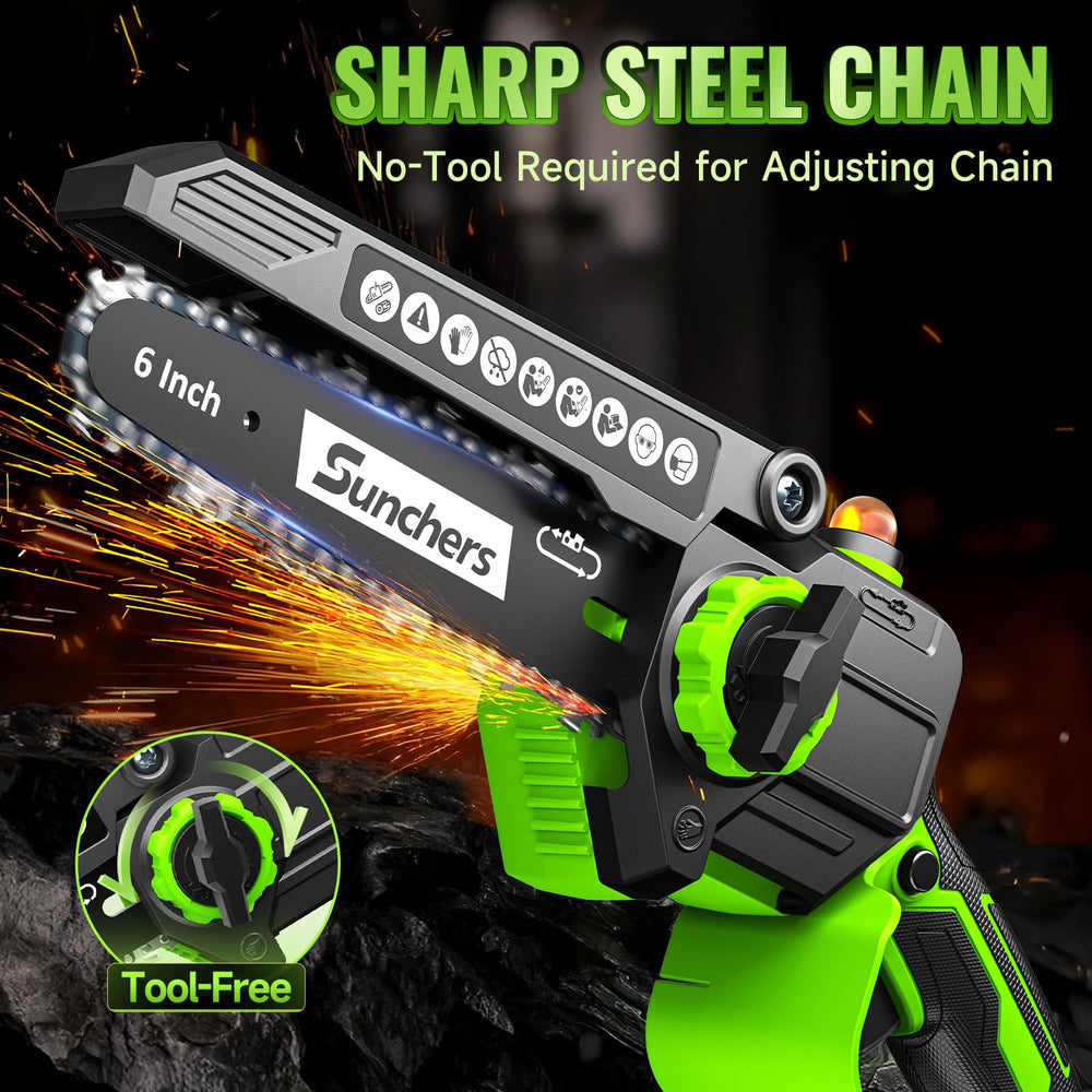 sunchers trigger and front guard view highlighting safety features