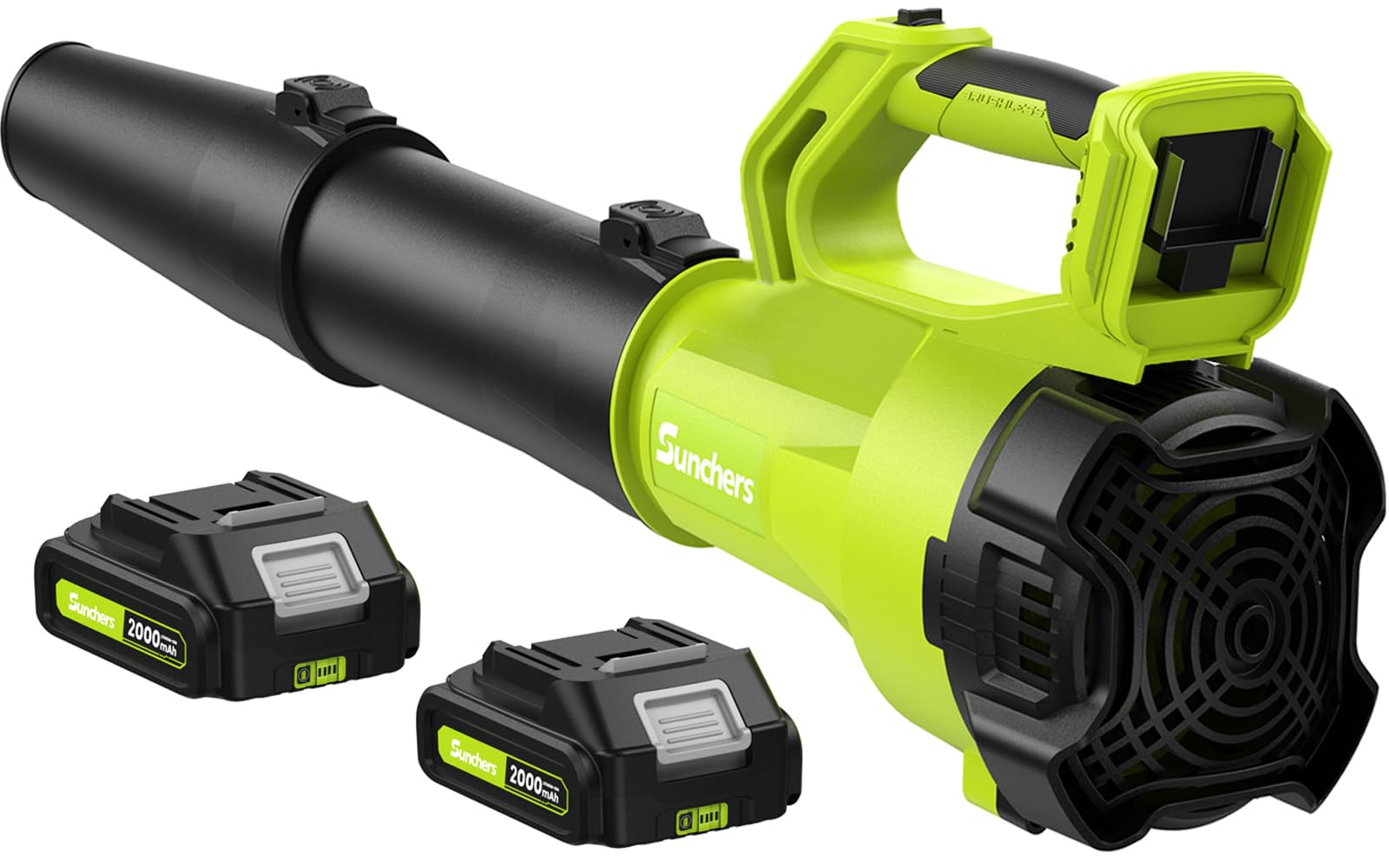 sunchers front view showing compact blower and ready-to-use design