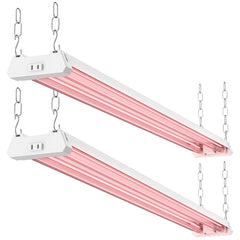 Sunco front view of 4FT LED grow light showing slim fixture and even light