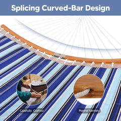 SUNCREAT curved 55 inch spreader bar detail with marine varnish for weather resistance