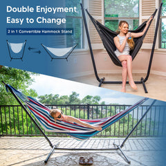 SUNCREAT double hammock bed flat lay showing generous size and comfort