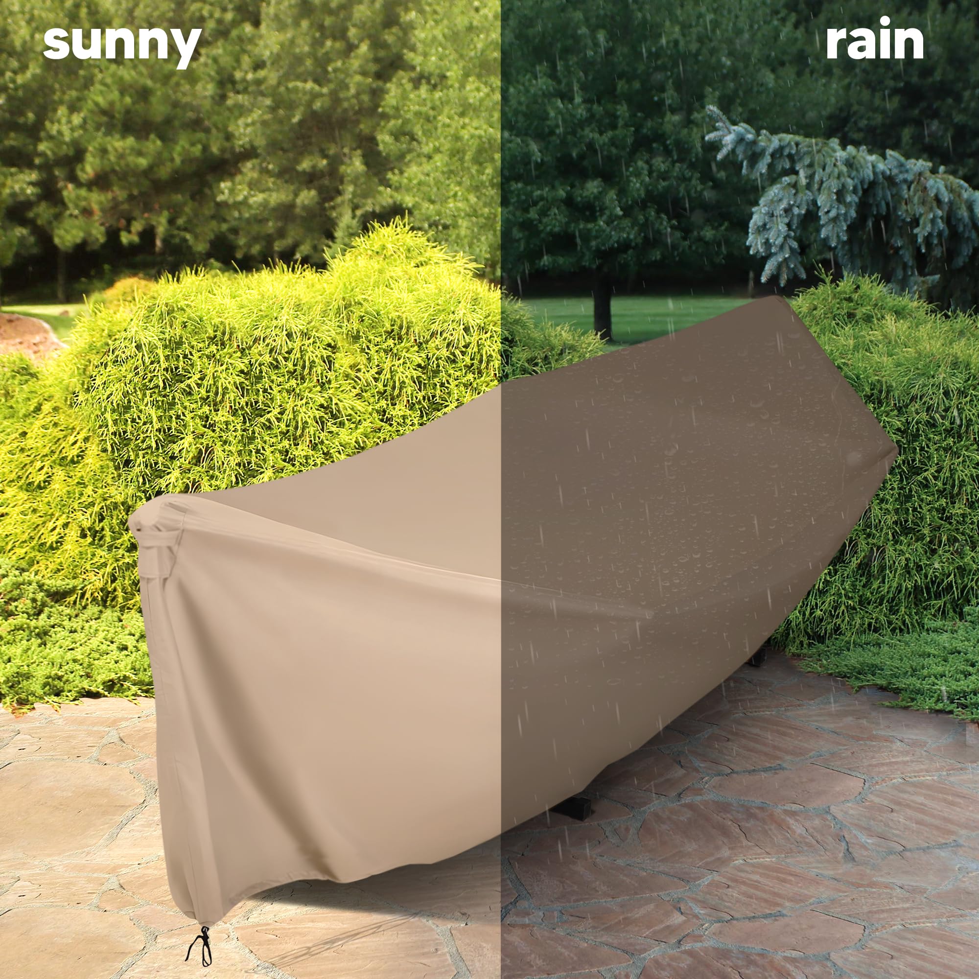 SUNCREAT folded cover ready for storage offering compact convenience