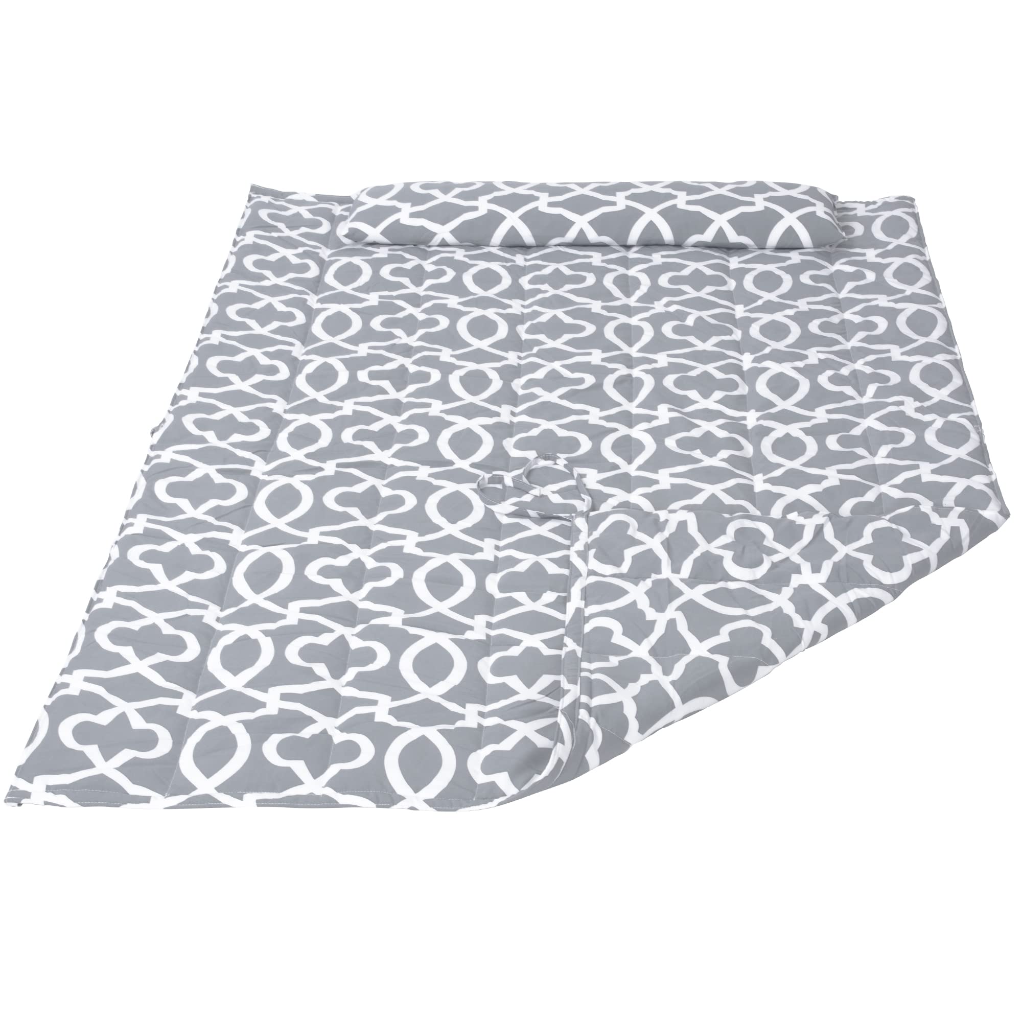 SUNCREAT front view of gray hammock pad showing full coverage and comfort