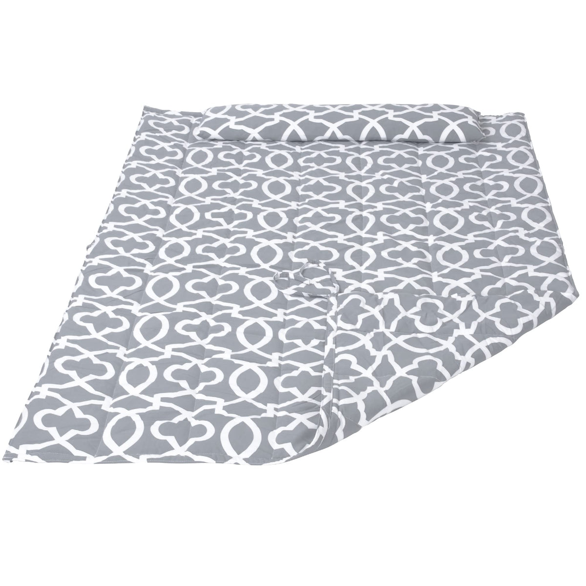 SUNCREAT front view of gray hammock pad showing full coverage and comfort