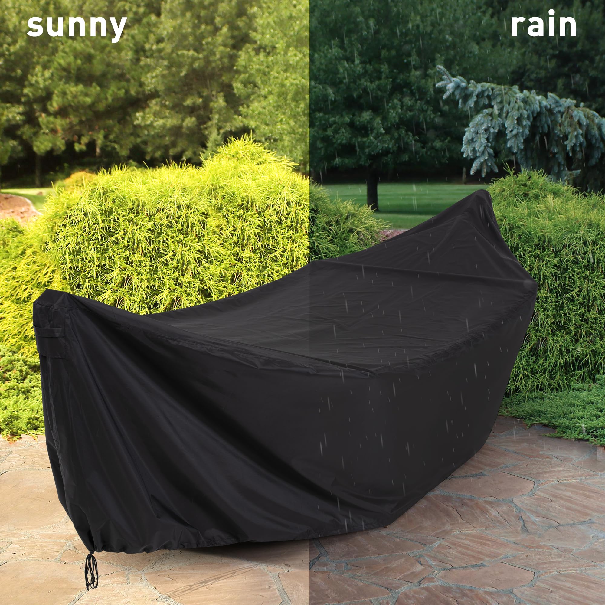 SUNCREAT close-up of thick polyester fabric highlighting durability and water resistance