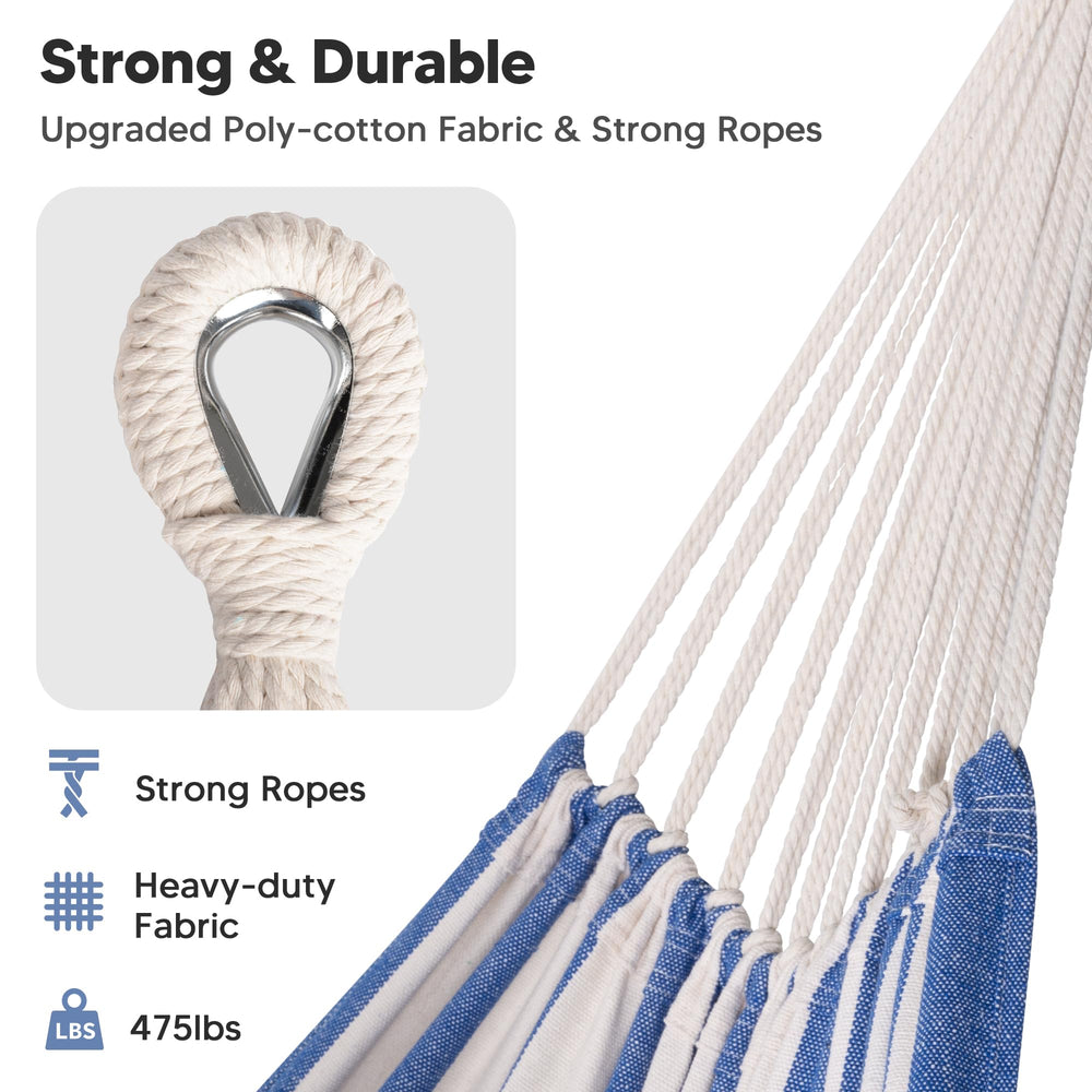 SUNCREAT tree straps and S-hooks included for quick secure hanging
