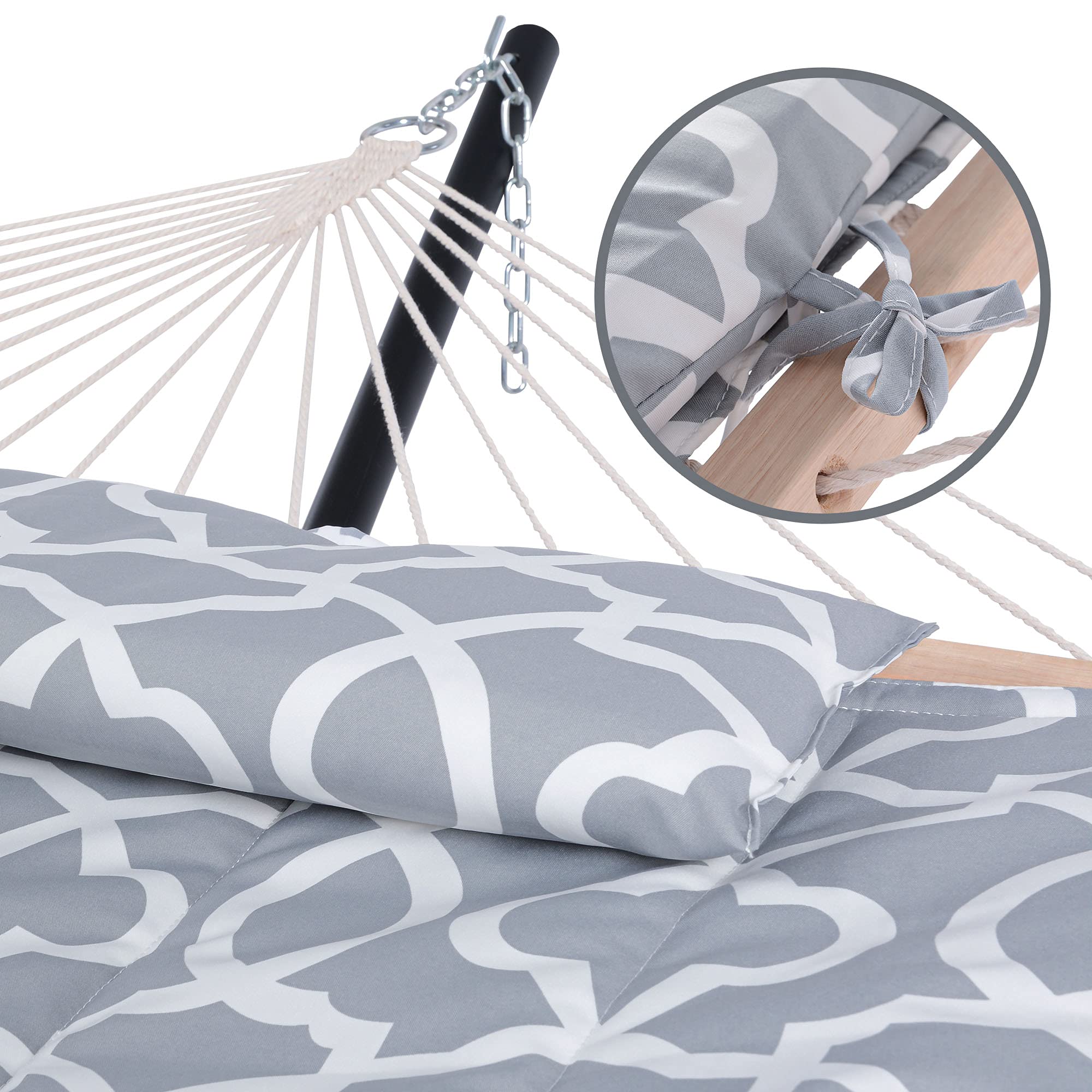 SUNCREAT hammock in use by two people illustrating roomy, shared comfort
