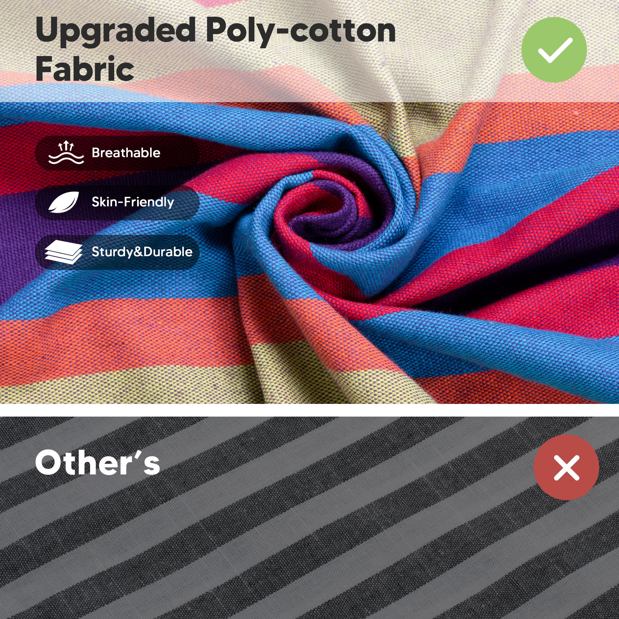 SUNCREAT hammock on porch lifestyle scene showing relaxation and outdoor comfort