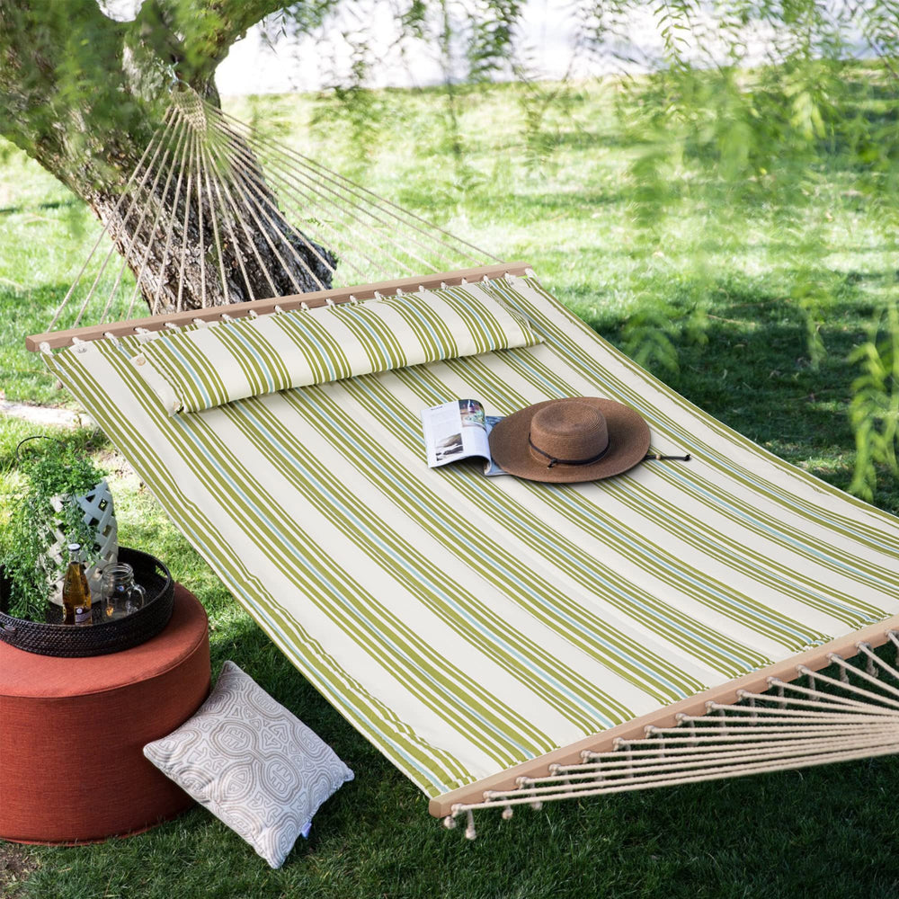 SUNCREAT rolled hammock packed for portable outdoor convenience