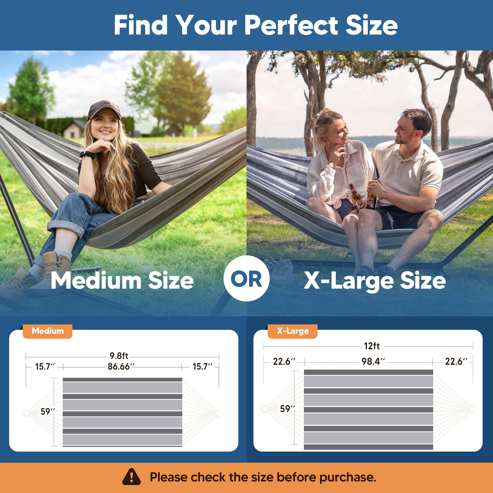 SUNCREAT rolled hammock showing compact packed size, easy transport and storage