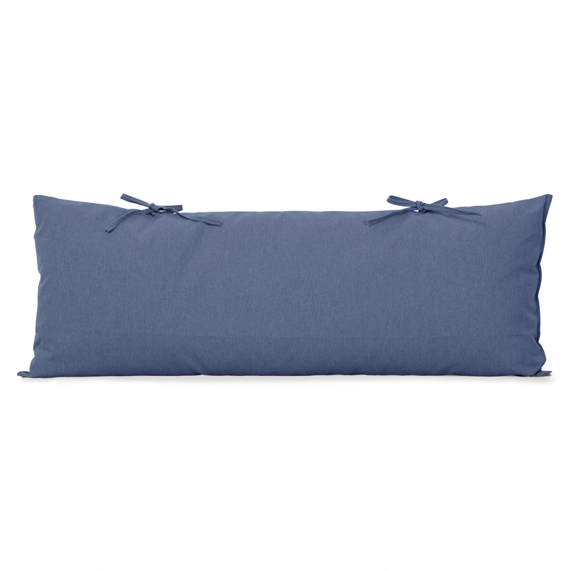 SUNCREAT front view of navy extra-large hammock pillow showing full length and shape