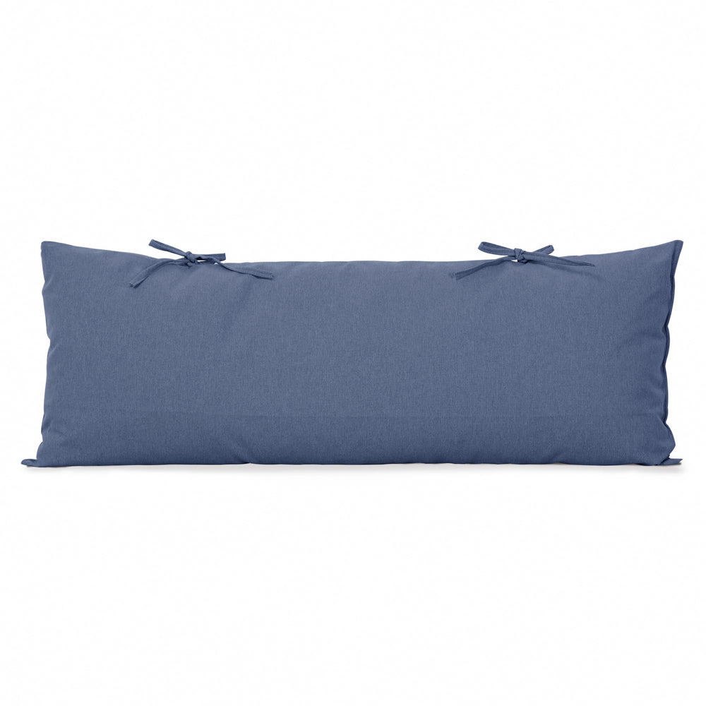 SUNCREAT front view of navy extra-large hammock pillow showing full length and shape