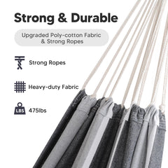SUNCREAT braided ropes with metal thimble detail, reinforced long-lasting connections