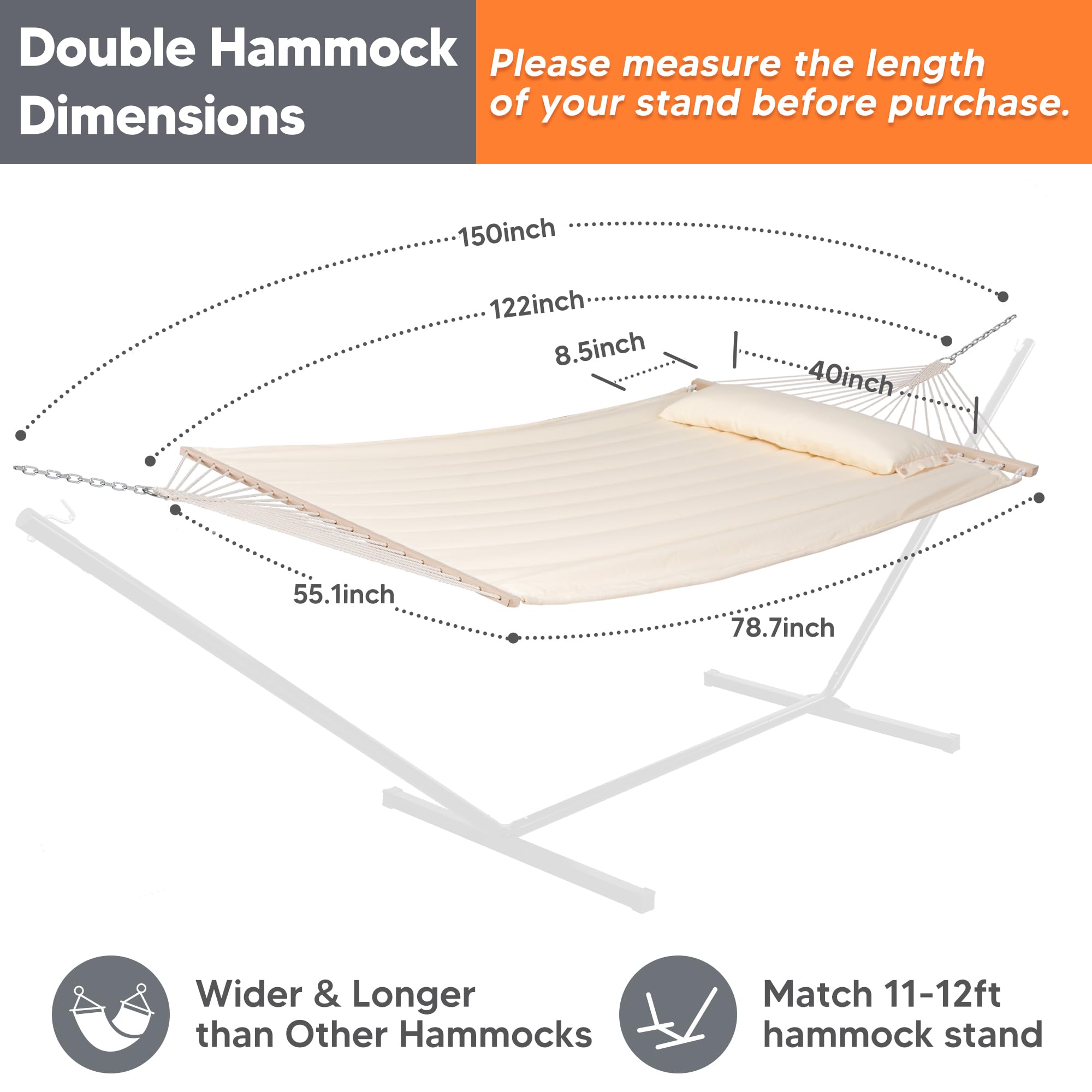 SUNCREAT hardwood spreader bar detail showing countersunk holes and stable support