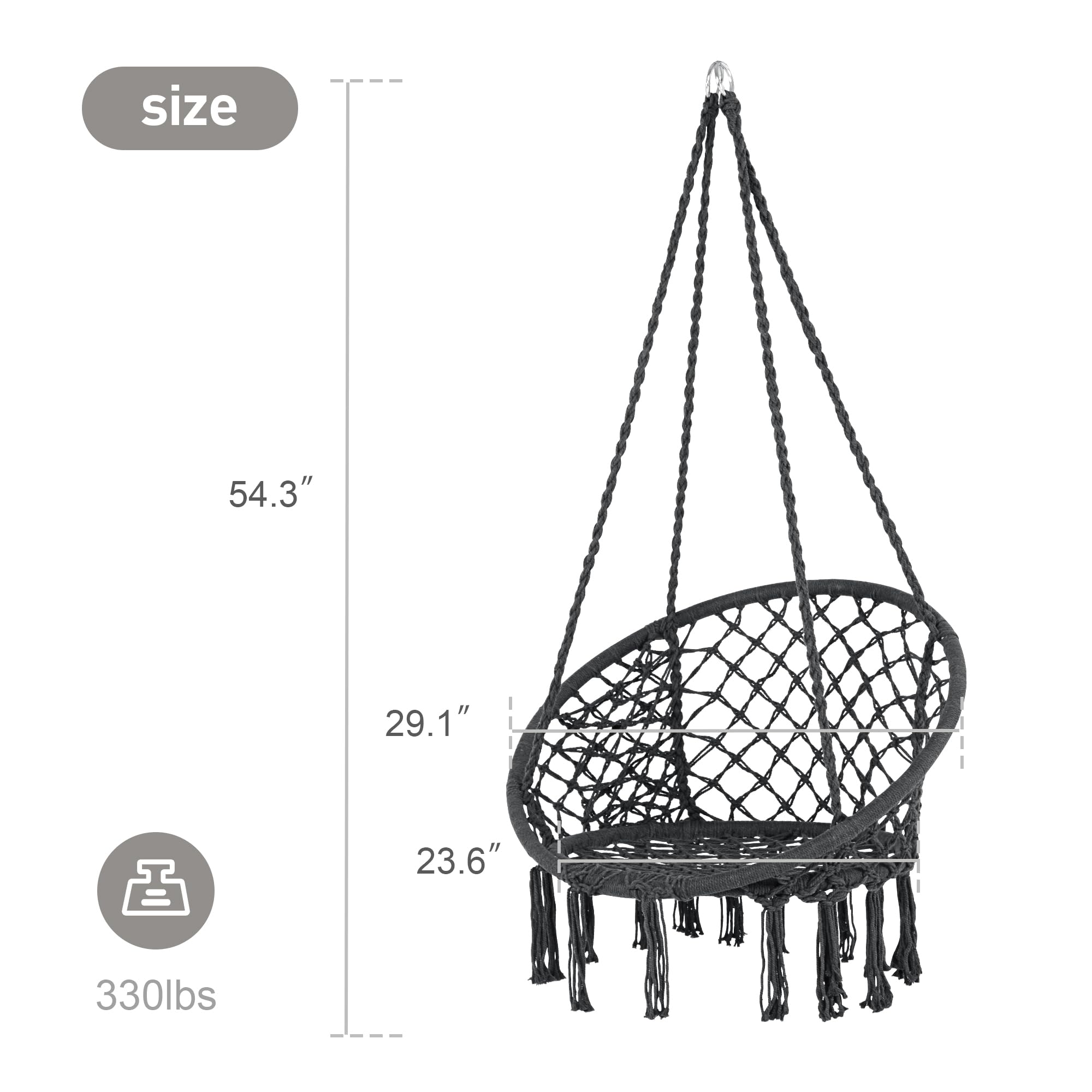 SUNCREAT hanging chair in porch scene creating a relaxed outdoor retreat
