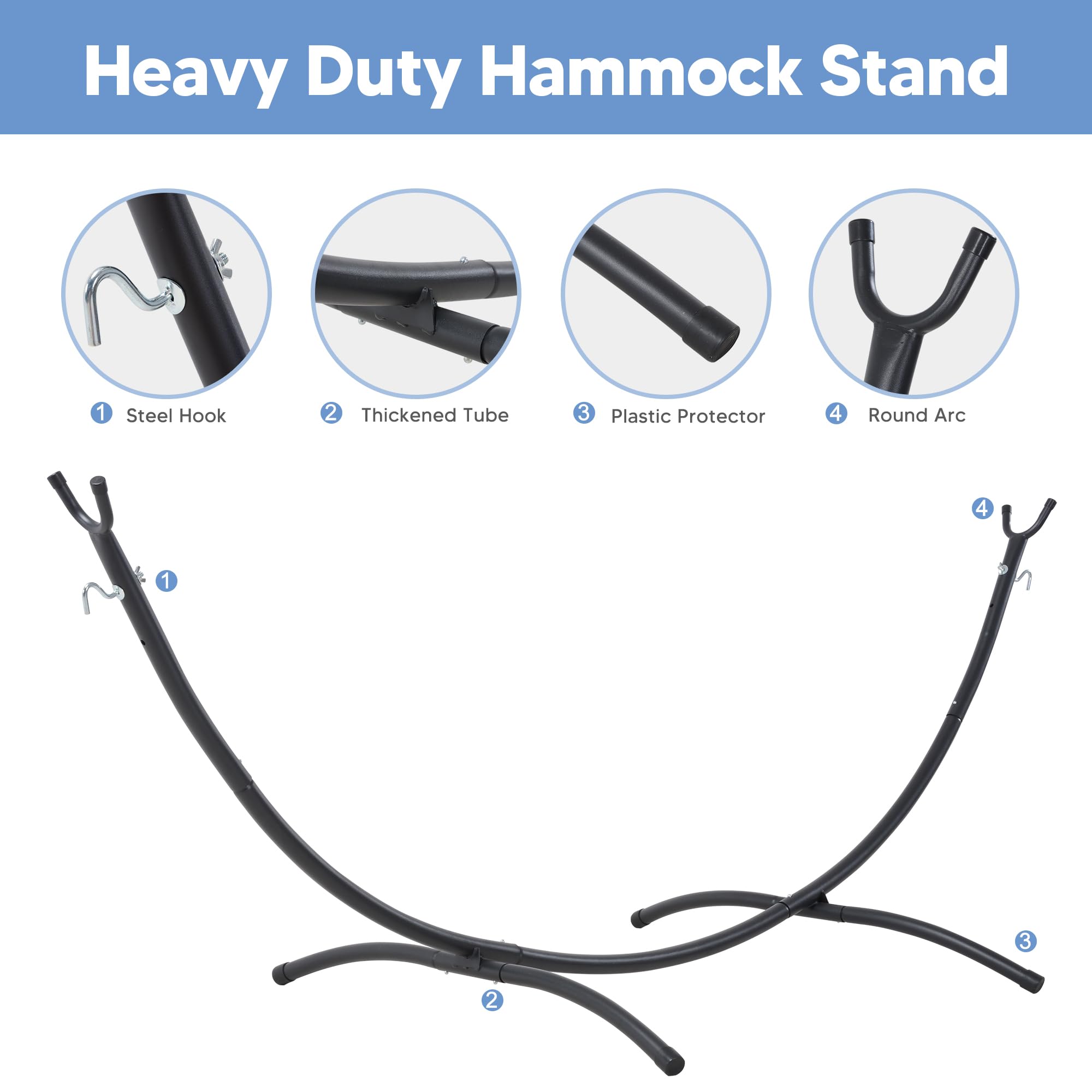 SUNCREAT packaged parts and hardware makes assembly simple