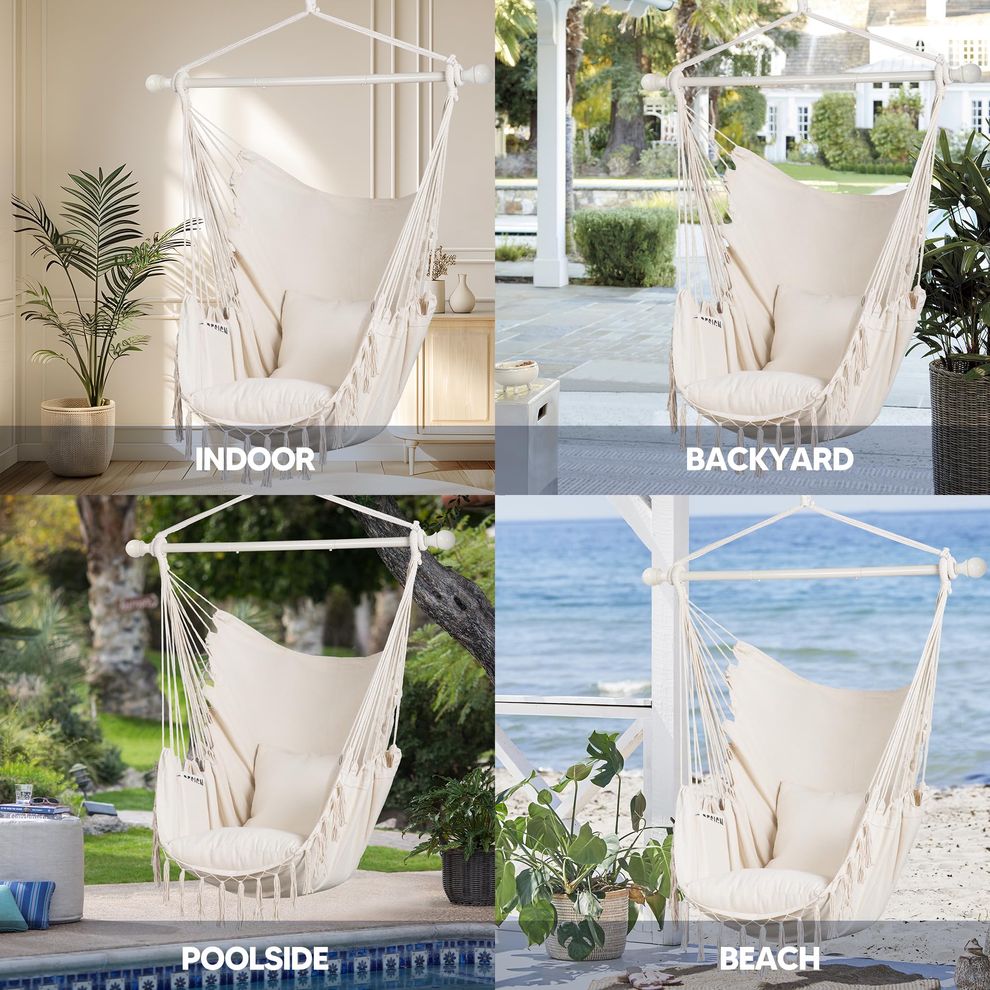 SUNCREAT hammock chair folded in carry bag showing portability and easy storage benefit