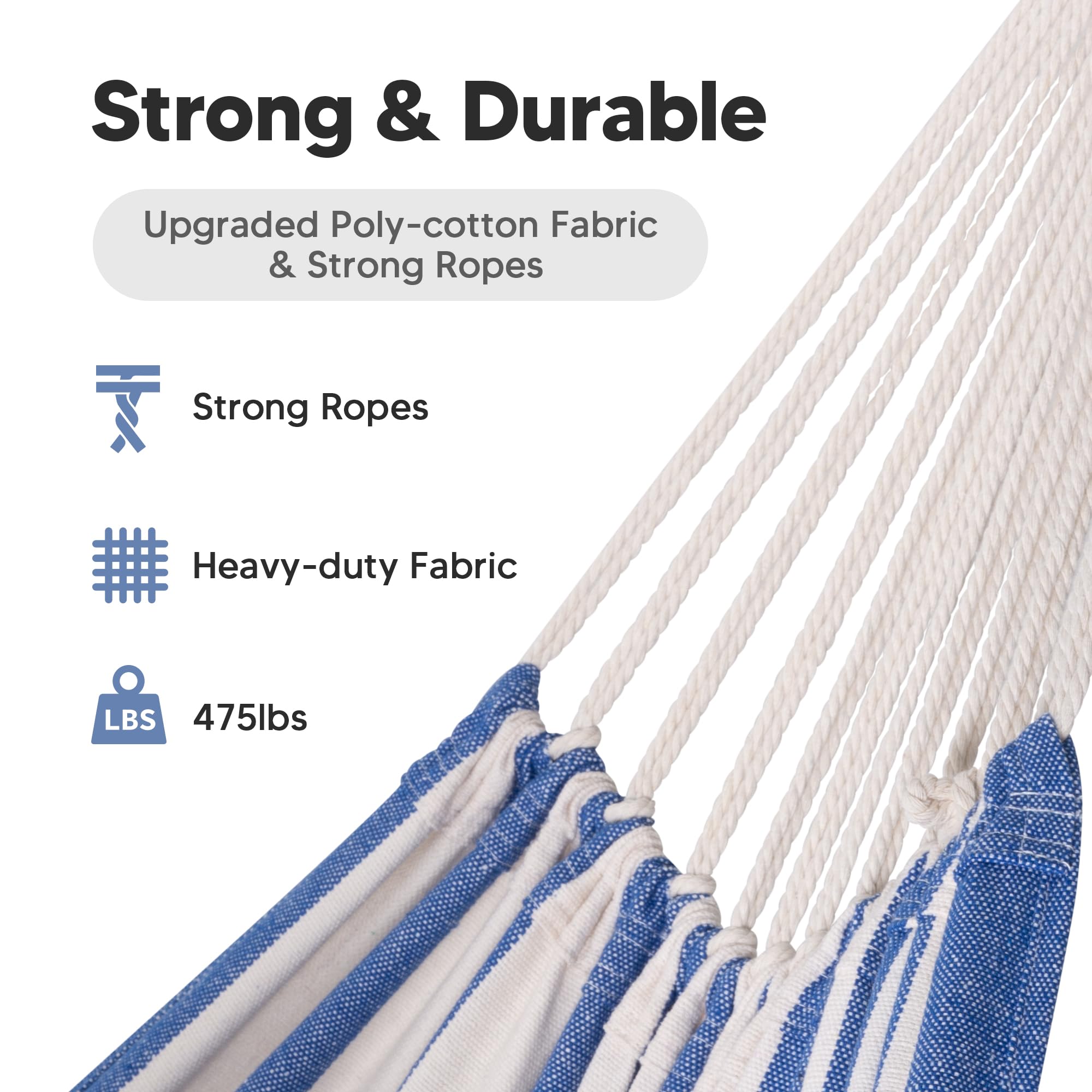 SUNCREAT braided ropes with metal thimble detail showing reinforced attachment for long life