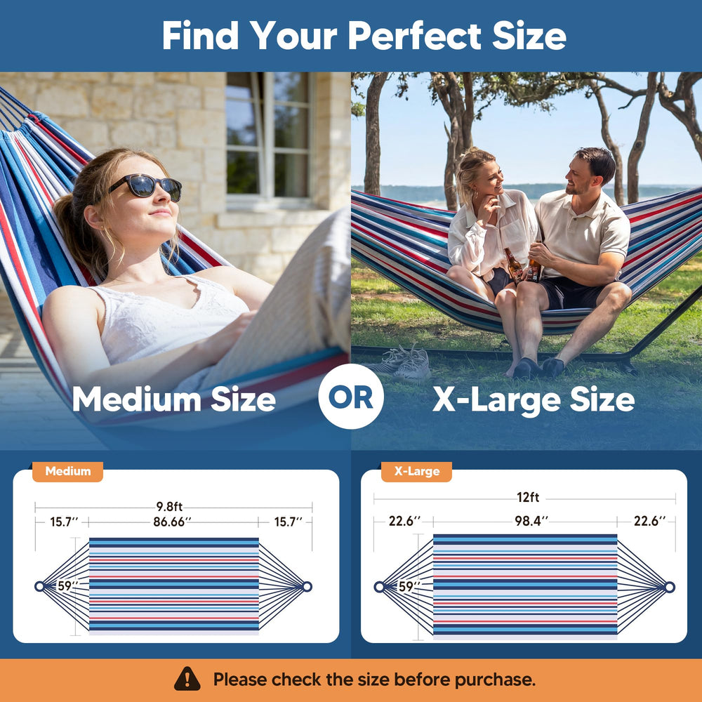 SUNCREAT two people lounging to show roomy 98x59 inch bed and scale