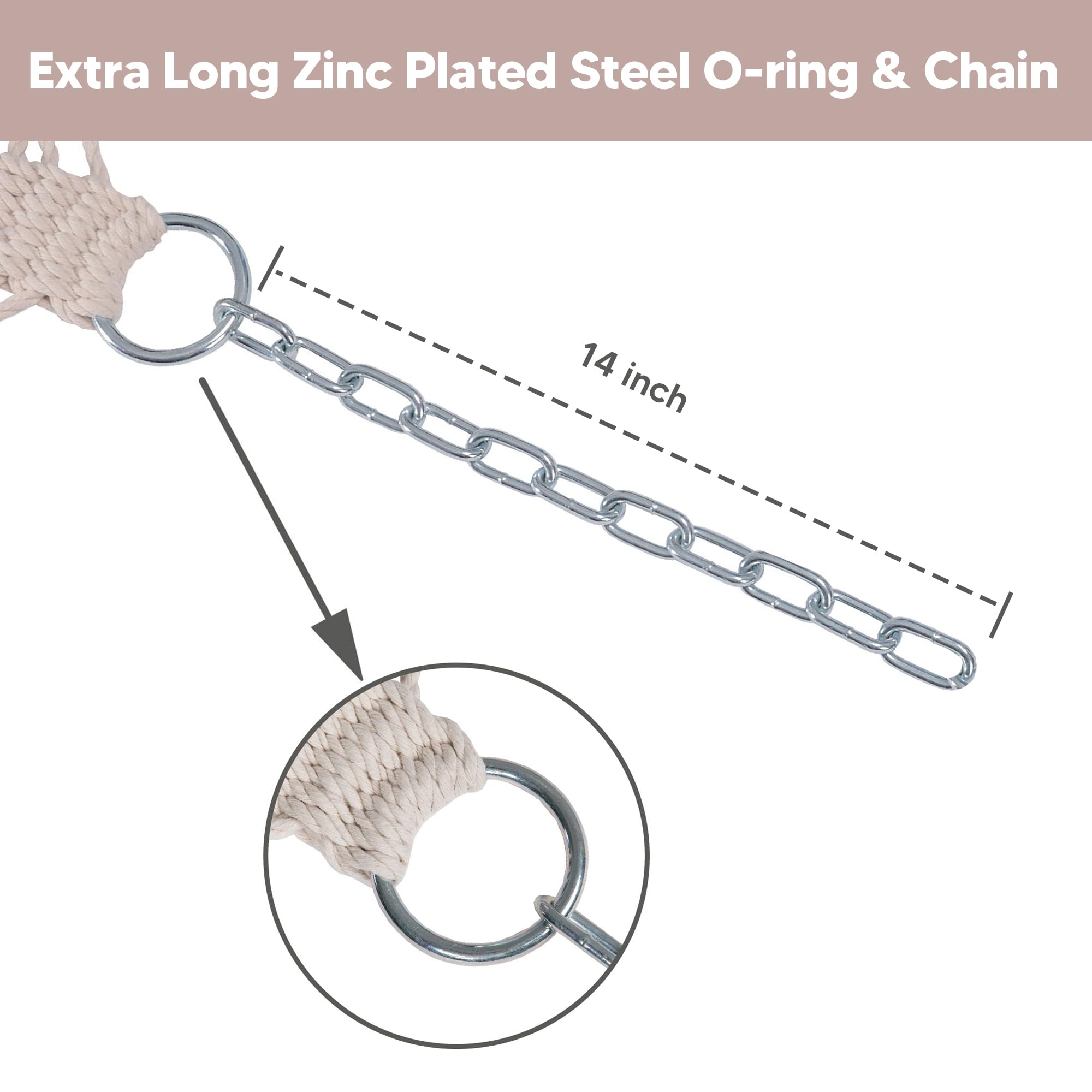 SUNCREAT hammock with measuring tape showing dimensions for proper hanging planning