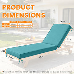 Sundale Outdoor side profile showing 4-inch foam thickness and firm support