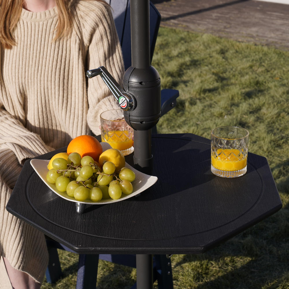 Sundale Outdoor LED ring close-up under tray providing even ambient light