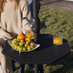 Sundale Outdoor LED ring close-up under tray providing even ambient light