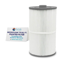 Sundance front view of 75 sq ft filter cartridge showing fit and function