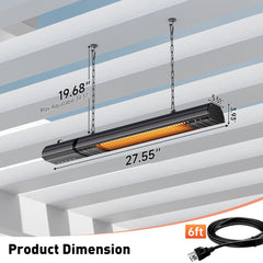 sundate mounted on wall over patio providing space-saving comfort
