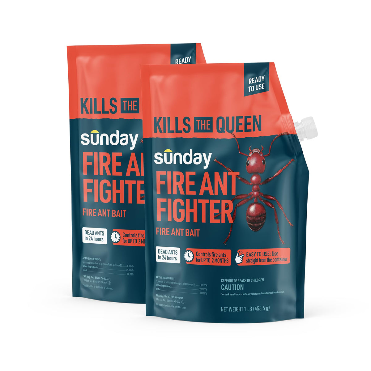 SUNDAY front packaging showing product and benefit of colony control