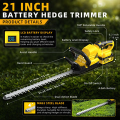 SundpeyPRO close-up of 21-inch 65Mn double-action blade for smooth cuts
