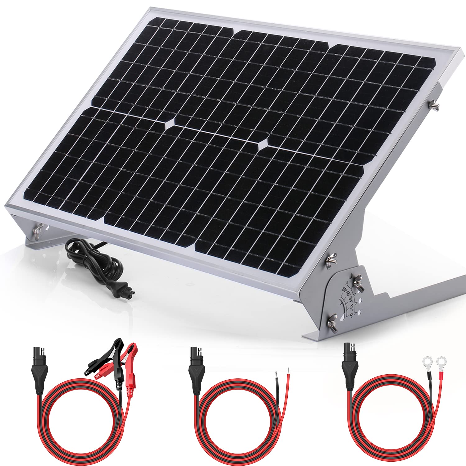 SUNER POWER front panel view showing compact 30W solar surface and durable frame for reliable charging