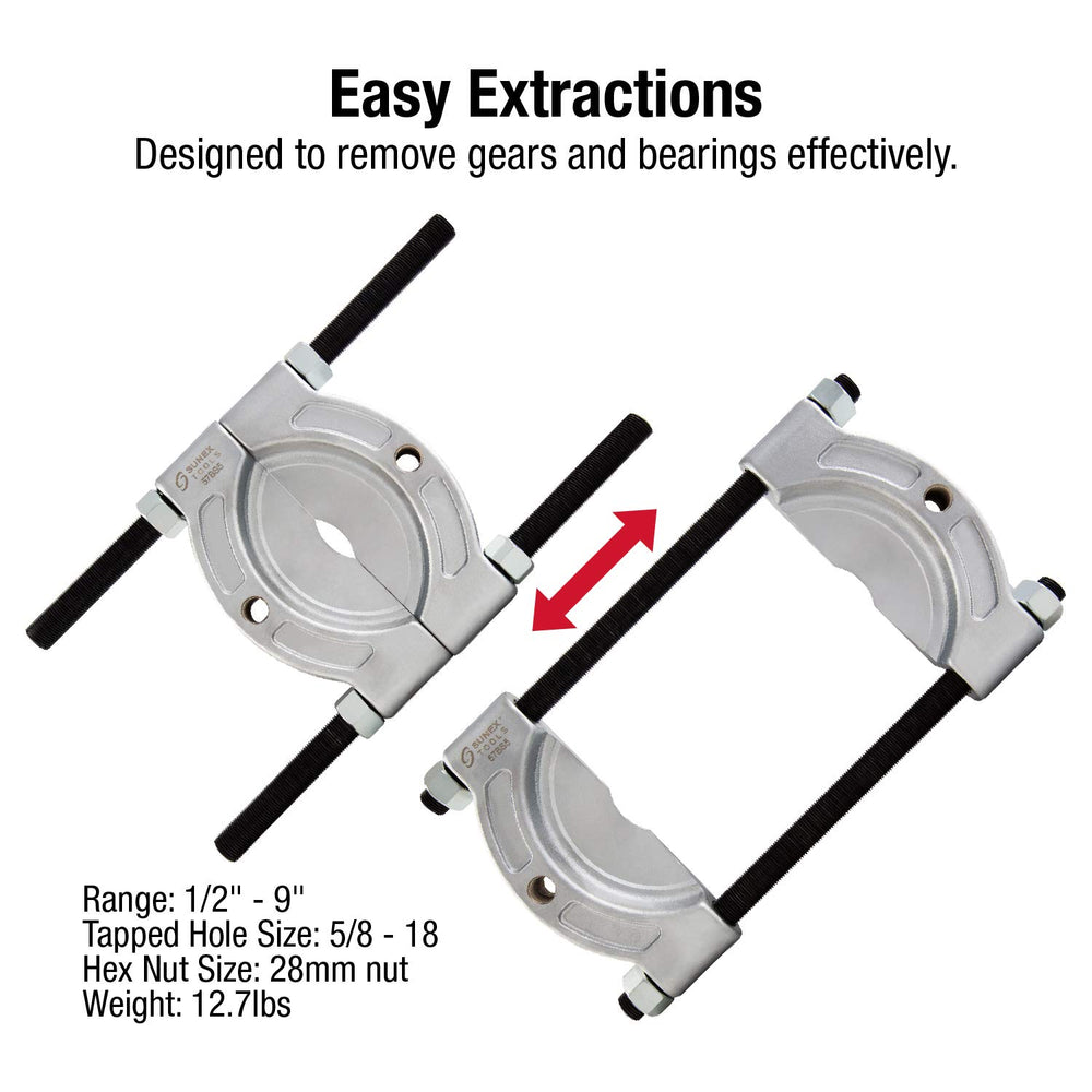 Sunex close-up of sharp angled edge demonstrating easy entry between parts
