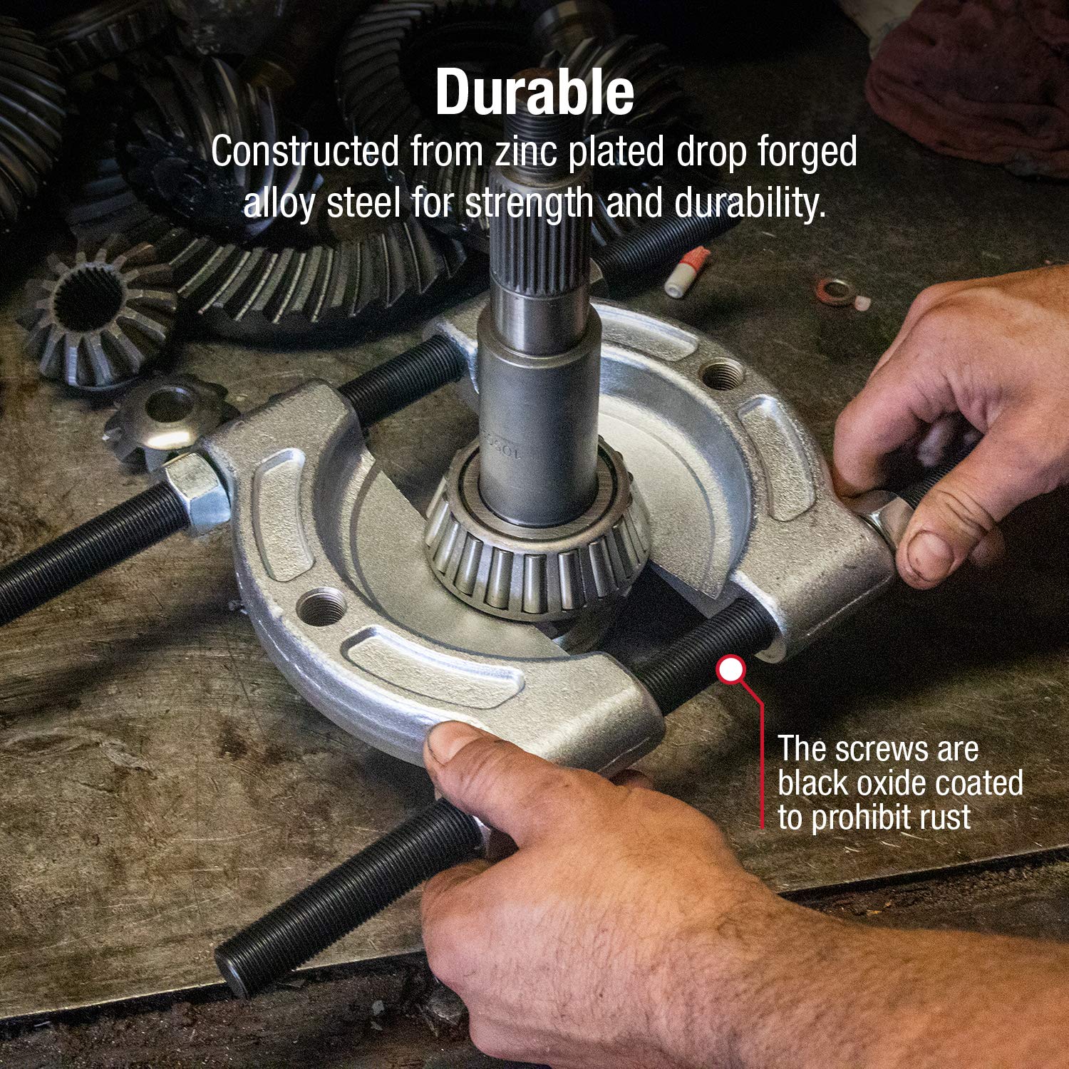 Sunex threaded hole detail showing compatibility with push or pull attachments