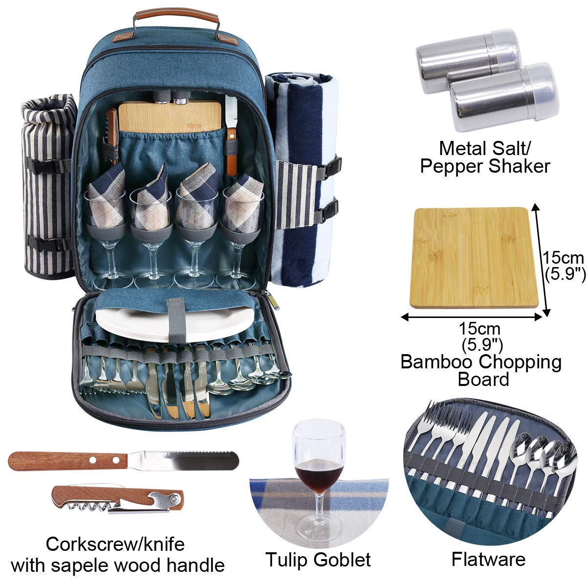 Sunflora interior organization displaying secured utensils and plates for fast setup