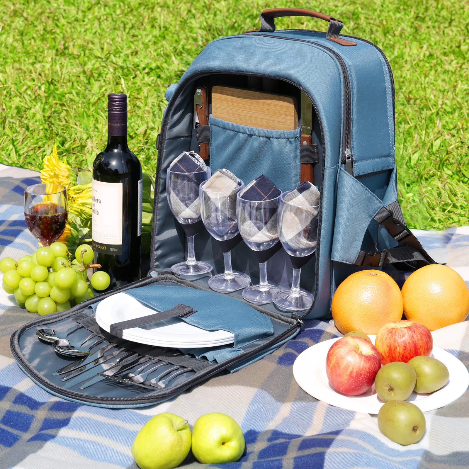 Sunflora insulated cooler compartment open with chilled food visible benefit keeps items cold
