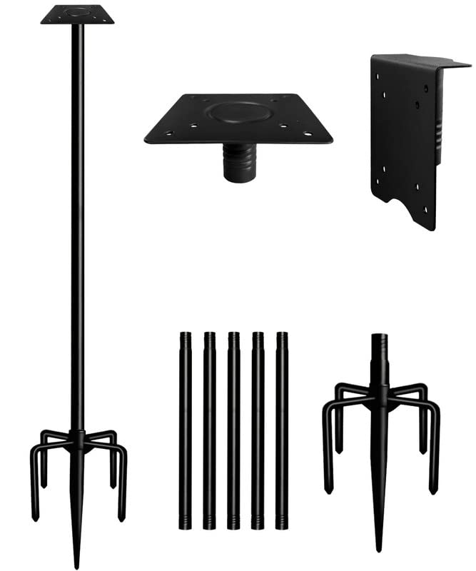 Sungaryard pole front view showing assembled kit and sleek look for yard