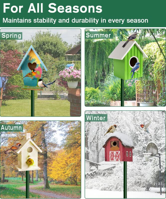 Sungaryard pole in backyard with feeders illustrating multi-station setup