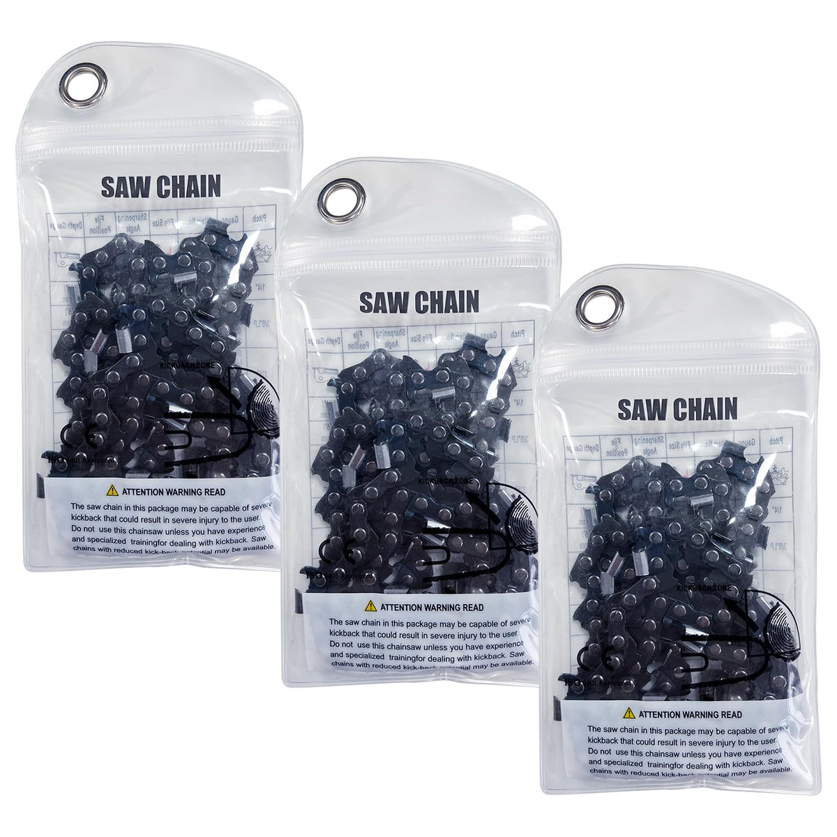 SUNGATOR front packaging showing three 20-inch chains for quick replacement and value