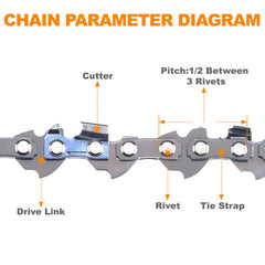 SUNGATOR detailed view of heat-treated rivets for stronger chain connections