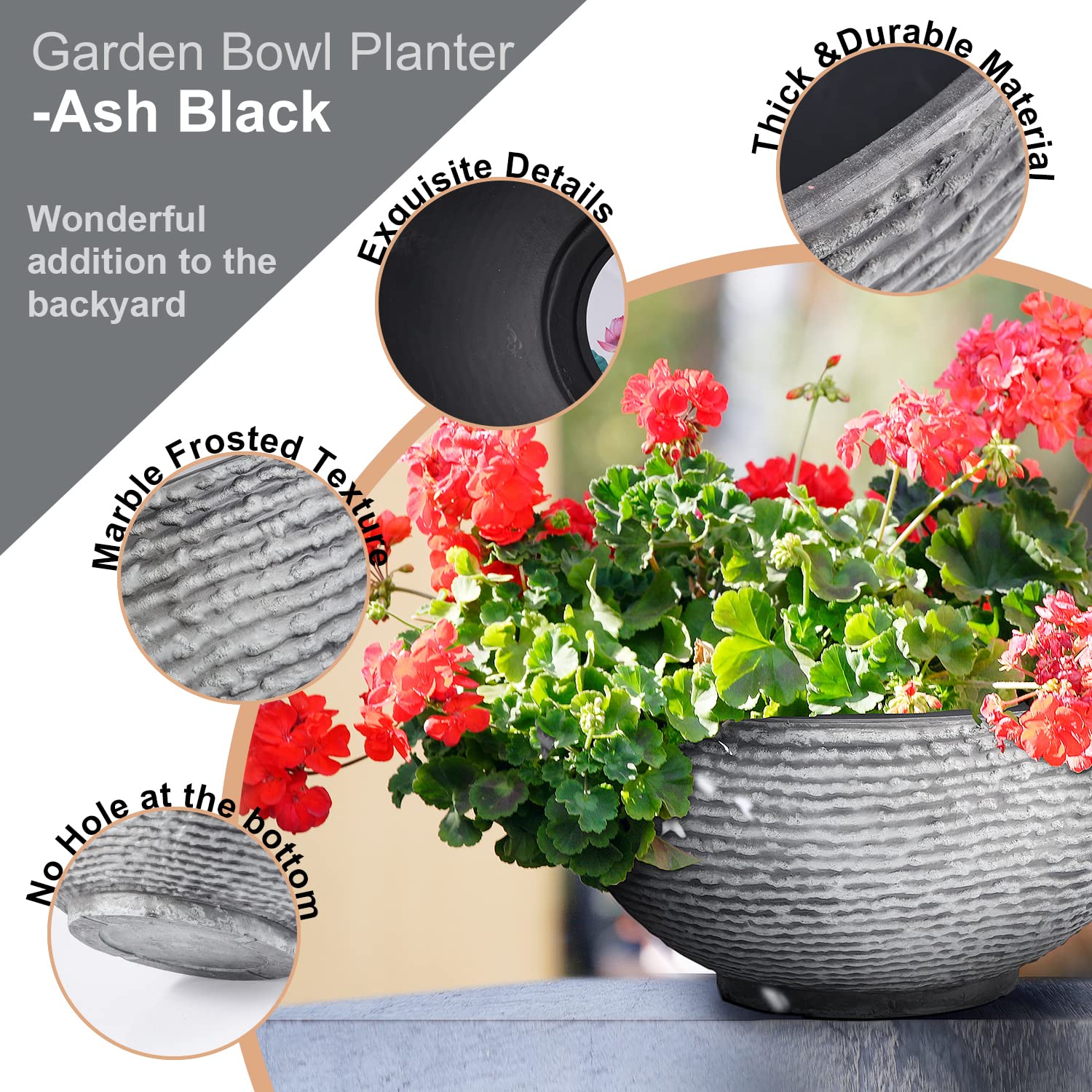 Sungmor bowl with small fountain installed showing decorative water feature benefit