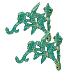 Sungmor bracket front view showing decorative curve and green finish, durable support