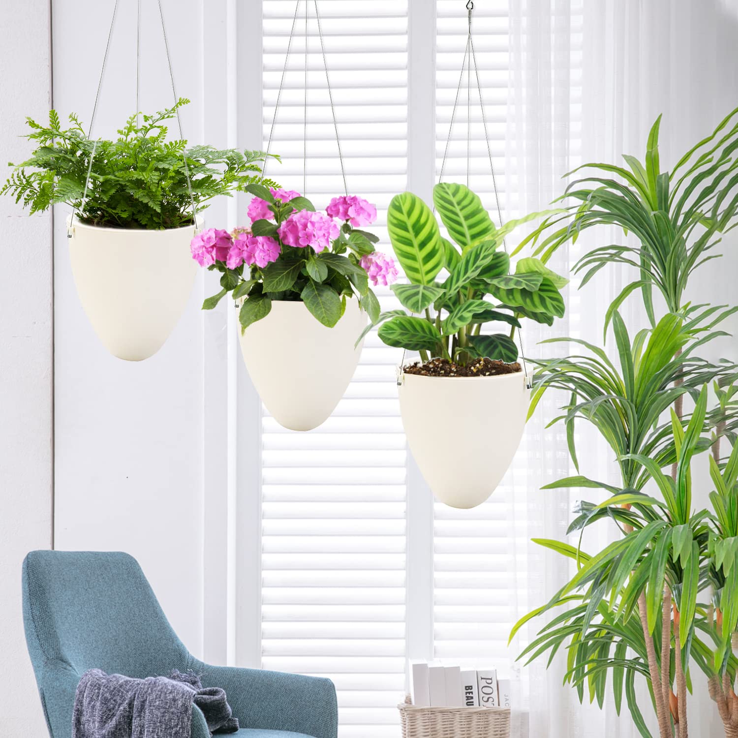Sungmor cotton rope wick detail demonstrating self-watering convenience for plants