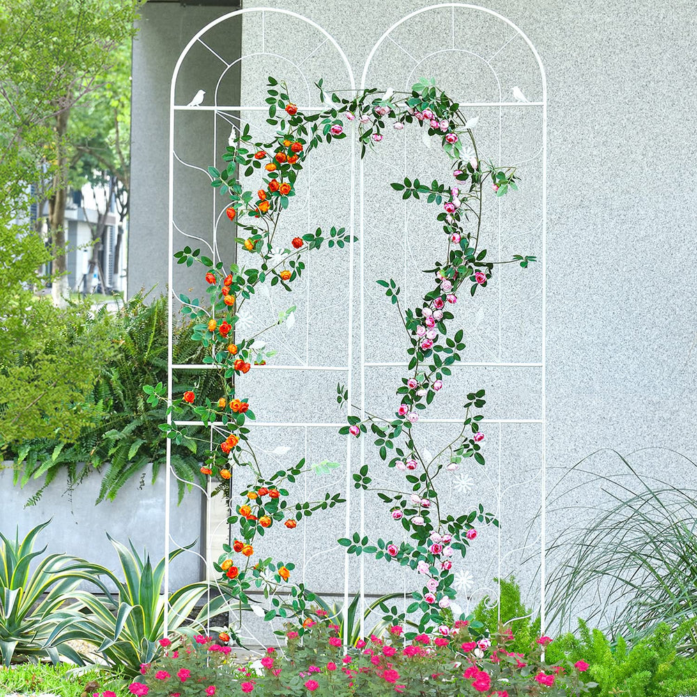 Sungmor front panel view showing full trellis and decorative benefit