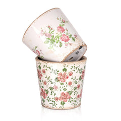 Sungmor front view of two planters showing color and shape benefits